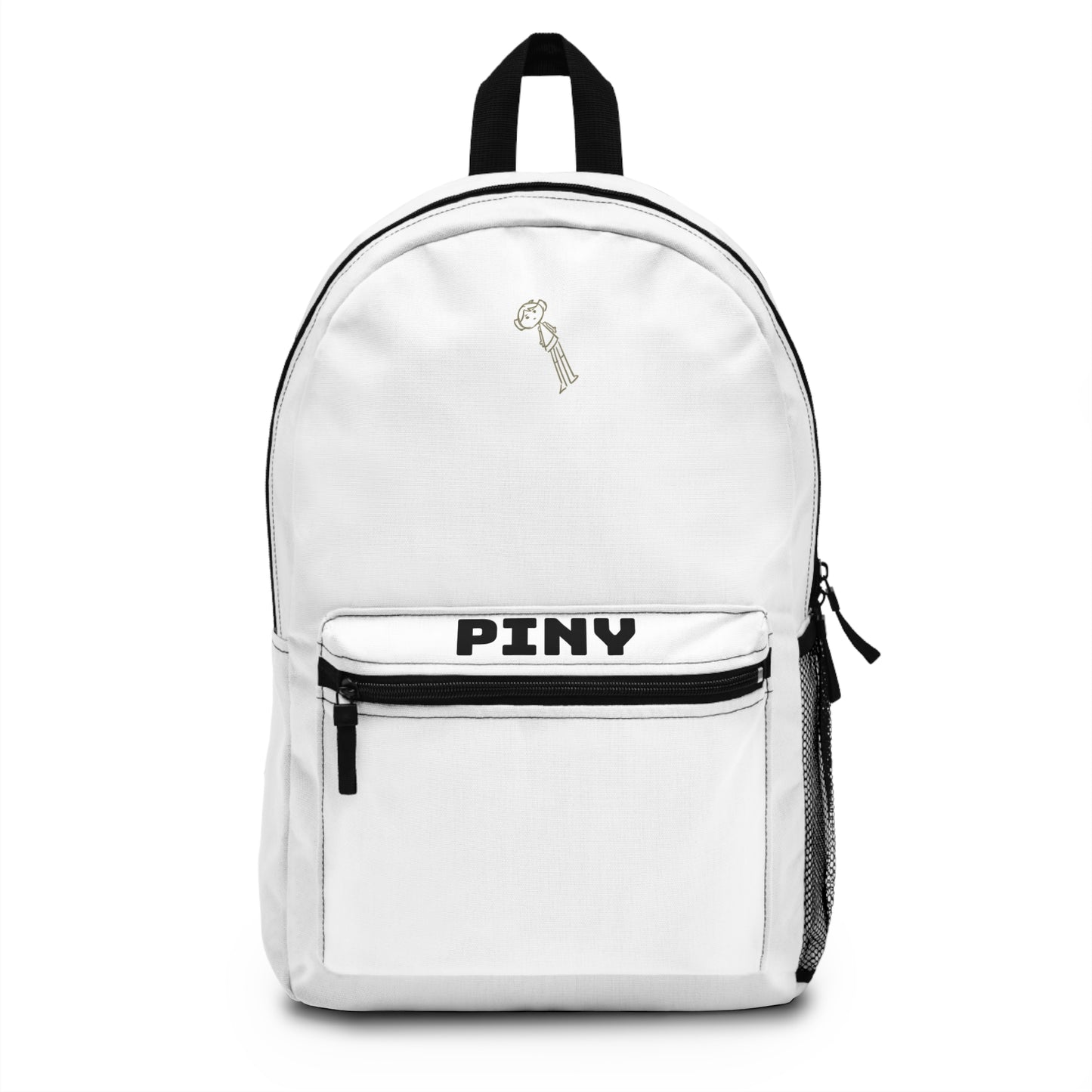 Minimalist White Backpack with PINY